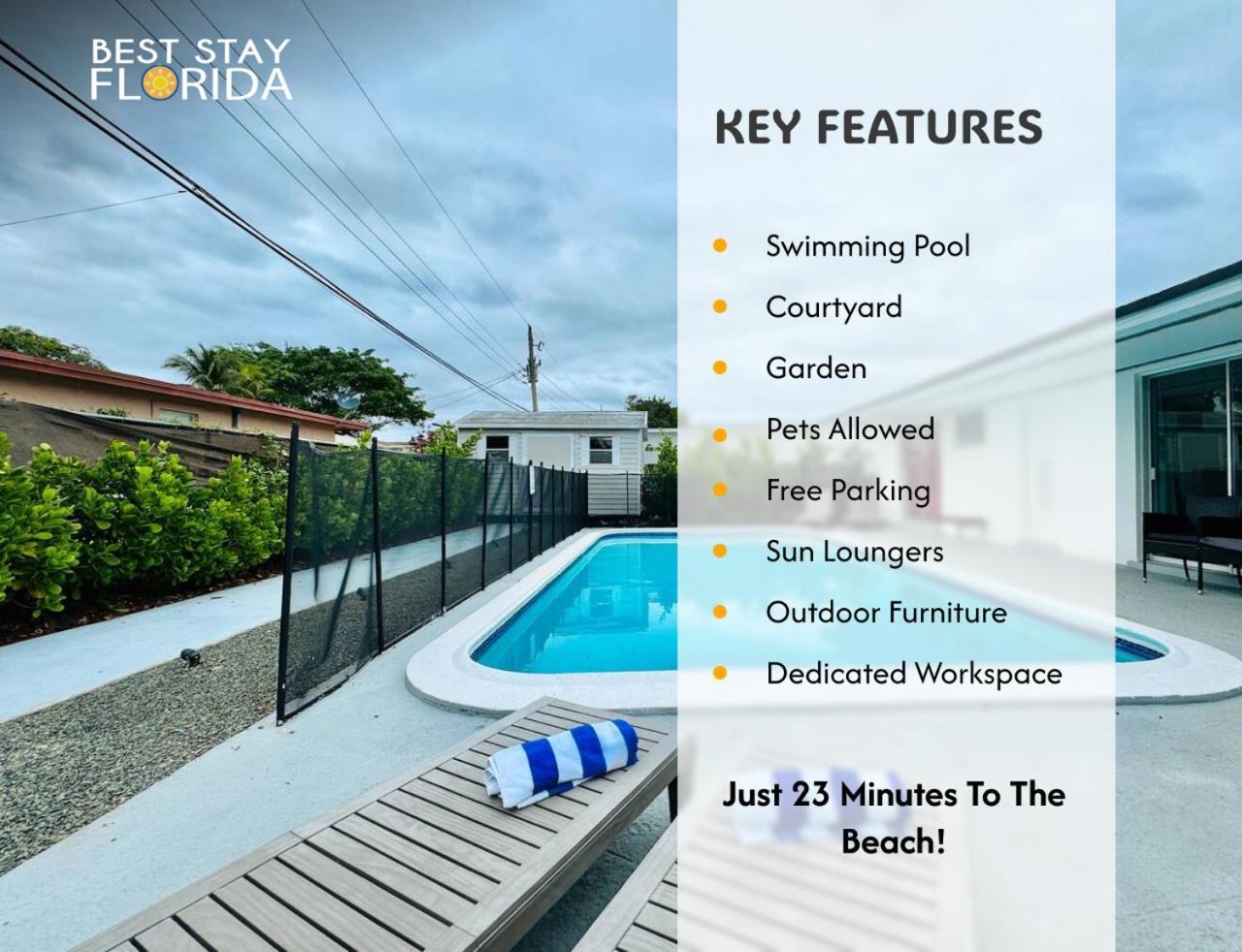 Tropical Villa Pool Courtyard & Garden View Fort Lauderdale Dış mekan fotoğraf